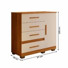 Cômoda Flora 1 Porta 4 Gavetas Cinamomo/off White - Panorama