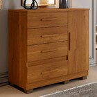 Cômoda Flora 1 Porta 4 Gavetas Cinamomo - Panorama Móveis