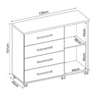 Cômoda Flora 4 Gavetas Imbuia Touch Demóbile