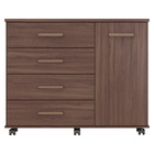 Cômoda Flora 4 Gavetas Imbuia Touch Demóbile