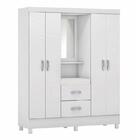 Cômoda Flora E Guarda Roupa Casal Lord Branco Flex - Demóbile