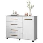 Cômoda Flora E Guarda Roupa Casal Lord Branco Flex - Demóbile