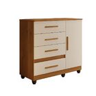 Cômoda Florença 1 Porta 4 Gavetas Benetil Cinamomo/off