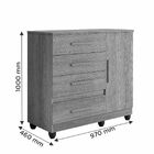 Cômoda Florença 1 Porta 4 Gavetas Benetil Cinamomo/off