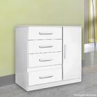 Cômoda Florença 1 Porta 4 Gavetas Branca