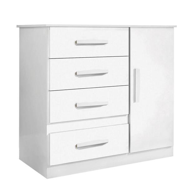 Cômoda Florença 1 Porta 4 Gavetas Branca