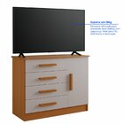 Cômoda Florença 4 Gavetas Com Sapateira Cinamomo/off White