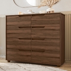 Cômoda Flórida Cedro Off White 8 Gavetas Cava