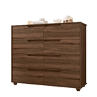 Cômoda Flórida Cedro Off White 8 Gavetas Cava