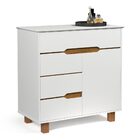 Cômoda Flow Branco/freijó - Ej Móveis