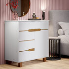 Cômoda Flow Branco/freijó - Ej Móveis