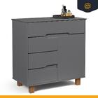 Cômoda Flow Cinza/freijó – Ej Móveis