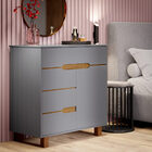 Cômoda Flow Cinza/freijó – Ej Móveis