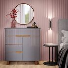 Cômoda Flow Cinza/freijó – Ej Móveis