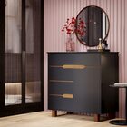 Cômoda Flow Preto/freijó – Ej Móveis