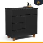 Cômoda Flow Preto/freijó – Ej Móveis