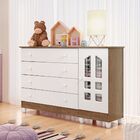 Cômoda Fraldario 1 Porta 4 Gavetas Grand Selena Mobycasa Move