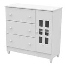 Cômoda Fraldário 3 Gavetas 1 Porta Maria Branco
