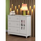 Cômoda Fraldário 3 Gavetas 1 Porta Maria Branco