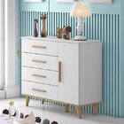 Cômoda Fraldário Ludmila  Branco/bétula