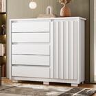 Cômoda Frisada Com Sapateira Missal Branco