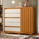 Cômoda Frisada Com Sapateira Missal Cinamomo Off White