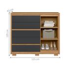 Cômoda Frisada Com Sapateira Missal Nature Titanium