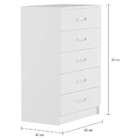 Cômoda Gaia 5 Gavetas Evidência Branco