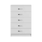 Cômoda Gaia 5 Gavetas Evidência Branco