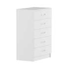 Cômoda Gaia 5 Gavetas Evidência Branco