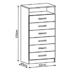 Cômoda Gaia 6 Gavetas Imbuia E Preto Evidência