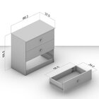 Cômoda Gandu 3 Gavetas Benfácil Branco