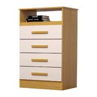 Cômoda Gaveteiro 4 Gavetas Flex Color 100% Mdf Jéssica Nature