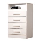 Cômoda Gaveteiro 57,10cm 4 Gavetas 100% Mdf Jéssica Branco