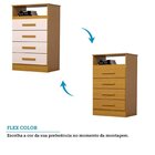 Cômoda Gaveteiro 57,10cm 4 Gavetas Flex Color 100% Mdf Jéssic