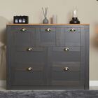 Cômoda Gaveteiro Balcão Organizadora Madeira 7 Gavetas Bolton