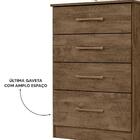 Cômoda Gaveteiro Castanho Wood Ruy Shop Jm