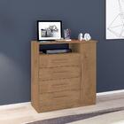 Cômoda Gaveteiro Delta Mesa De Cabeceira Quarto 1 Porta 4 Gav