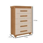 Cômoda Gaveteiro Paris Luxo Versátil Camas Fenix