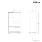 Cômoda Gaveteiro Sole Branco Nature Flex 4 Gavetas Albatroz