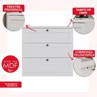 Cômoda Genialflex Infinity 3 Gavetas 100% Mdf Branco
