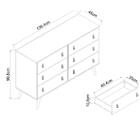 Cômoda Genialflex Signature 6 Gavetas Savana Argila