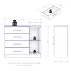 Cômoda Gênova 1 Porta E 4 Gavetas - Zanzini Móveis