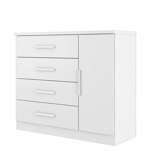 Cômoda Gênova 1 Porta E 4 Gavetas - Zanzini Móveis