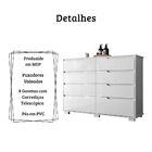 Cômoda Georgia 8 Gavetas Branco Moval