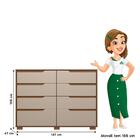 Cômoda Georgia 8 Gavetas - Moval