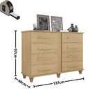 Cômoda Geórgia Cinamomo – Rv Móveis