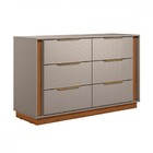 Cômoda Giardino 6 Gavetas Nogueira/nude Prime Tx -  Demóbile