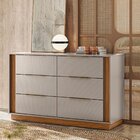Cômoda Giardino 6 Gavetas Nogueira/nude Prime Tx -  Demóbile