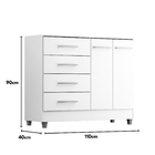 Comoda Gisele 4 Gavetas 2 Portas